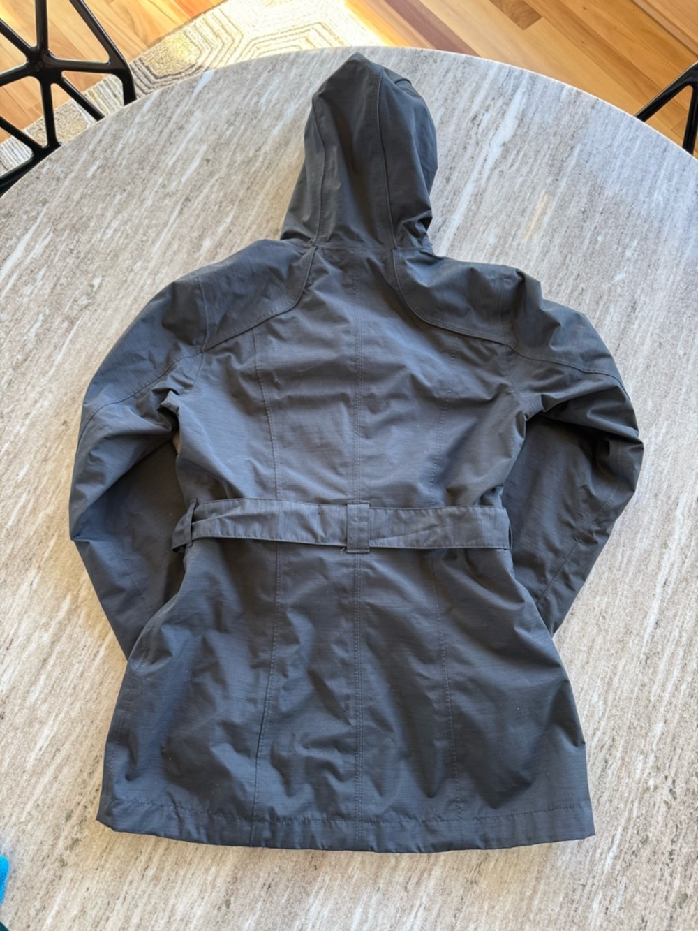 The North Face Women’s DryVent Belted Rain Trench Coat Hooded Black - Picture 2 of 11